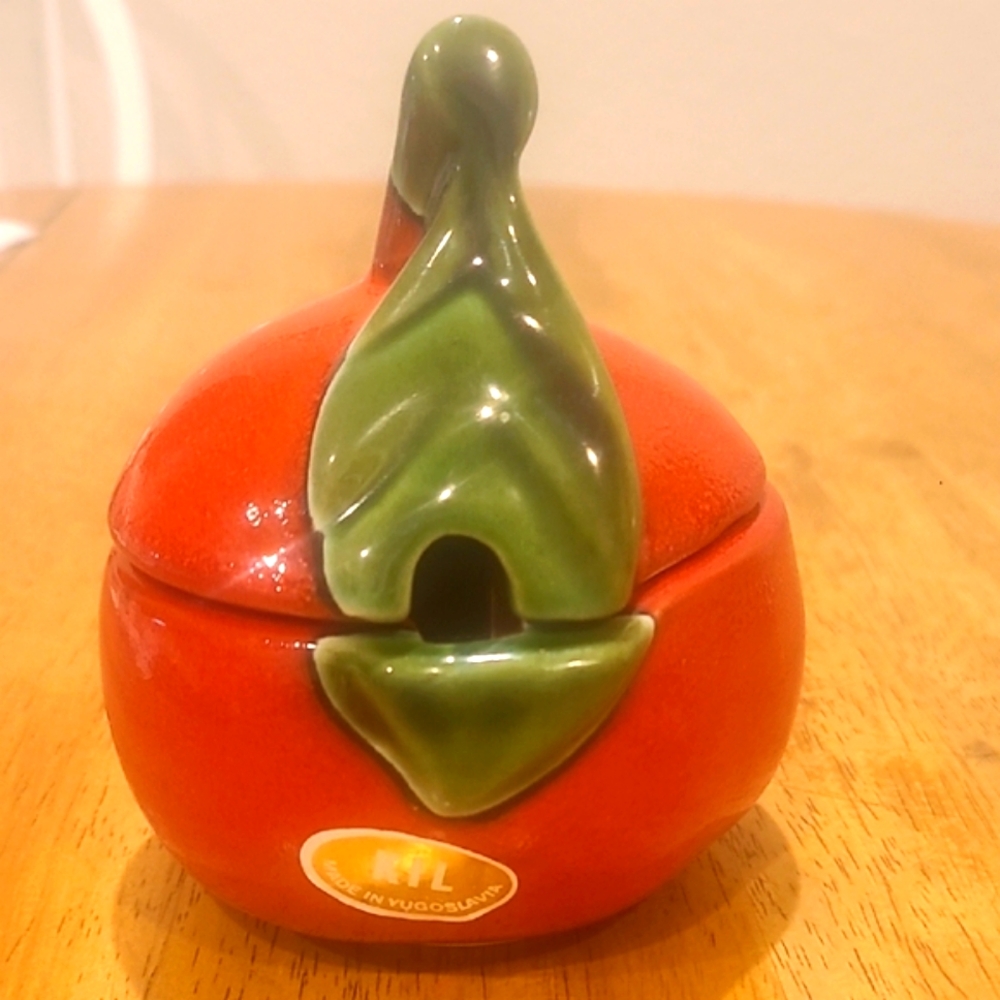 Red and Green Ceramic Art Sculpture